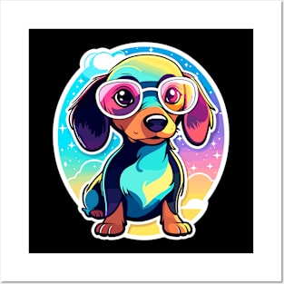 Dachshund Dog Illustration Posters and Art